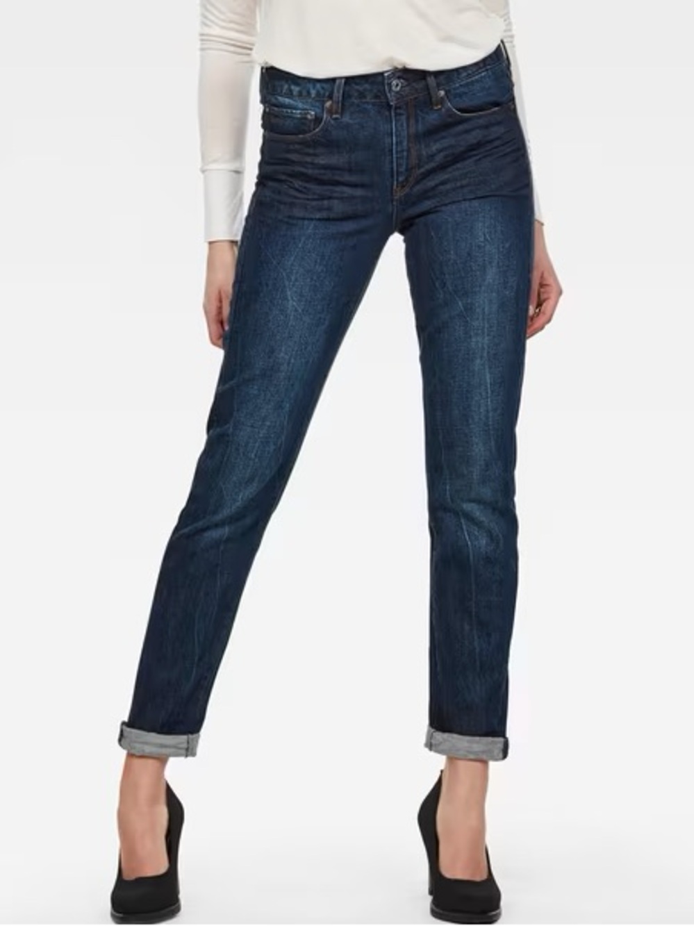 G-Star Raw Jeans Womens 28 3301 High Waist Straight TU Sustainable Dark Blue